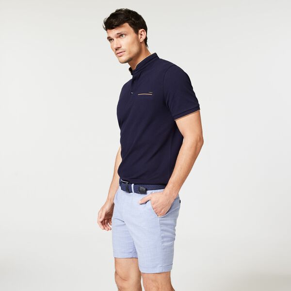 Navy Organic Cotton Mens Polo Shirt